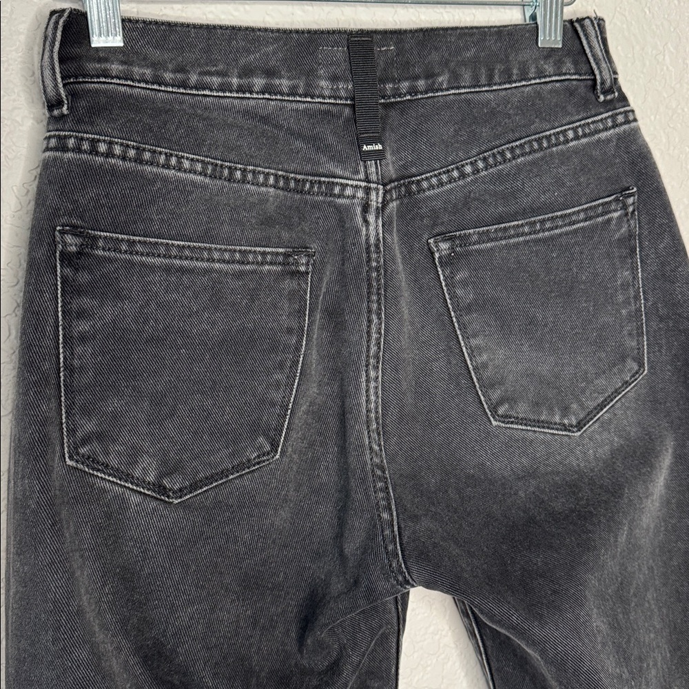 NEW Amish Lizzie Black Wash Straight Leg Luxury Denim Jeans Size 25 100% cotton - Picture 7 of 9